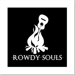 Rowdy Souls Bonfire Guitar Logo Posters and Art